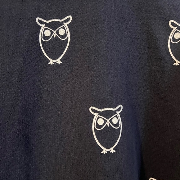 Knowledge Organic Cotton Apparel Sweatshirt Owl Print Navy - Picture 6 of 6